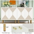 thumbnail image 6 of Tribesigns 59" Modern White Storage Cabinet Set, Freestanding Floor Cabinet, Wood Buffet Cabinet with Doors, Large Storage Cabinet for Living Room, Dining Room, Garage, 6 of 7