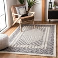 thumbnail image 4 of SAFAVIEH Natura Wesley Geometric Bordered Area Rug, Cream/Navy, 5' x 8', 4 of 5