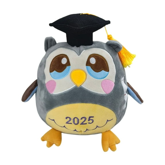 Adorable Graduation Owl Plush Toy 2025 Soft Stuffed Animal with Cap and Tassel for Graduates, 12 Inches