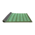 thumbnail image 2 of Ahgly Company Indoor Square Checkered Turquoise Blue Modern Area Rugs, 5' Square, 2 of 4