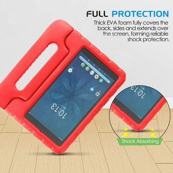 Golden Sheeps Kid Friendly Case Compatible for Walmart Onn 8 inch Android Tablet (Model ONA19TB002) 2019 Released Shockproof Ultra Light Weight Convertible Handle Stand Cover (red)