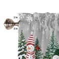 thumbnail image 5 of Kitchen Valances for Window, Cartoon Snowman Green Christmas Tree Light Filtering Rod Pocket Valance Curtain, Snowflakes on Grey &nbsp;Short Curtains Window Topper for Bedroom Living Room 54x18in, 5 of 8