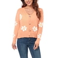 thumbnail image 5 of nine bull Cardigan Sweaters for Women Long Sleeve Floral Open Front Sweater V Neck Outwear Cardigan Knit Cable Outwear Coat, 5 of 9