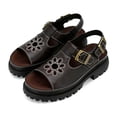 thumbnail image 4 of Mostsola Platform Sandals for Women 2025 Retro Bohemian Slingback Flats Comfort Footbed Beach Shoes, 4 of 7