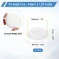 thumbnail image 2 of 4 Pack Snug Plugs, Rubber Hole Plugs Round Soft Flexible Stopper Fit 40mm (1.57 Inch) Hole Dia., Waterproof Silicone Plug, White, 2 of 6