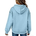 thumbnail image 4 of Sewkxo Hoodies for Women Fashion Drawstring Jean Hoodies Fall Winter Casual Baggy Long Sleeve Sweatshirts with Pockets,Light Blue S, 4 of 4