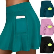 Utoimkio Women's Active Athletic Skorts Lightweight Tennis Skirts Suitable for Running Workout Sports with Pockets