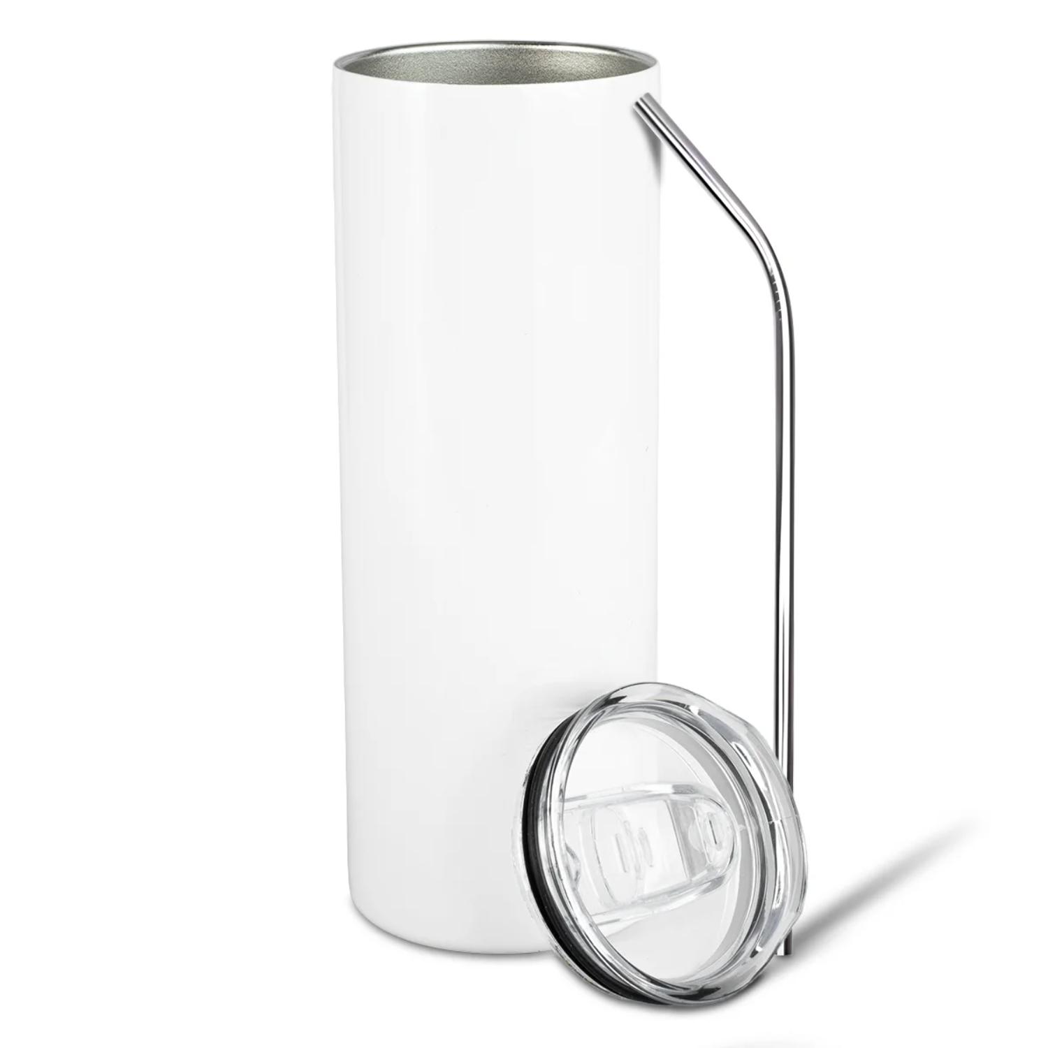 Hello Hobby Stainless Steel Sublimation 20oz Skinny Tumbler Blanks, Insulated Diy Set, 2 Pack, White