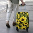 thumbnail image 3 of Black Green Stem Sunflower Pattern Luggage Cover Fashion Suitcase Cover Baggage Covers Fit 25-28 Inch Luggage (Go Travel), 3 of 5