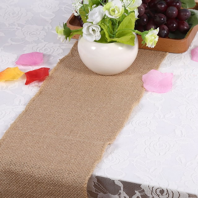 De mesa de fiesta de mesa de arpillera de mesa de arpillera de mesa de arpillera natural de mesa de arpillera ANGGREK Otros