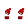 thumbnail image 2 of QualitChoice Winter Caps Decorative Hat Scarf Set Adorable Autumn Crochet Neckerchief Sports Two-piece Stylish Collar Red 2Set, 2 of 6
