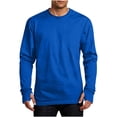 thumbnail image 7 of cfhntfmh Mens Long Sleeve Workout Shirts with Thumb Holes Casual Base Layer Athletic Running Gym Hiking Shirts(Dark Blue, Large), 7 of 7