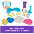thumbnail image 3 of Kinetic Sand, Soft Serve Station with 14oz Play Sand, 2 Ice Cream Cones & 2 Tools, 3 of 15