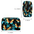 Colorful Flying Butterfly Prints Small Makeup Bag Pouch for Purse