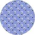 thumbnail image 1 of Ahgly Company Machine Washable Indoor Round Transitional Jeans Blue Area Rugs, 8' Round, 1 of 7