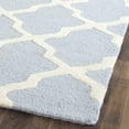 thumbnail image 4 of SAFAVIEH Cambridge Liam Geometric Wool Area Rug, Light Blue/Ivory, 8' x 8' Square, 4 of 9