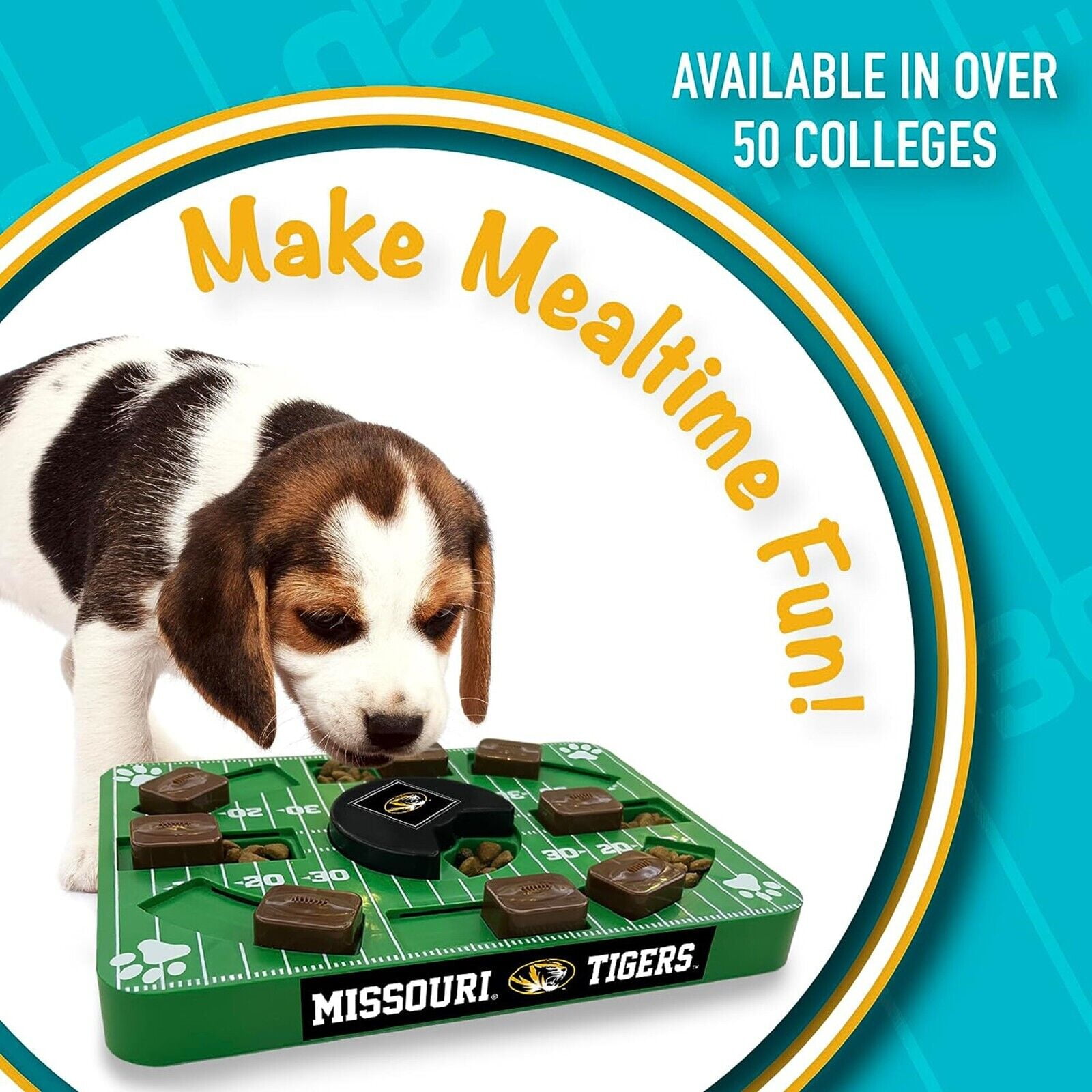 Pets First NCAA Missouri Tigers Puzzle Toy, Puzzle Treat Dog Toy, Interactive Dog Treat Toy, Dog Puzzle Feeding Slow Toy