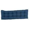 thumbnail image 2 of 55-inch by 19-inch Tufted Solid Microsuede Bench Cushion Blue-Color, 2 of 3