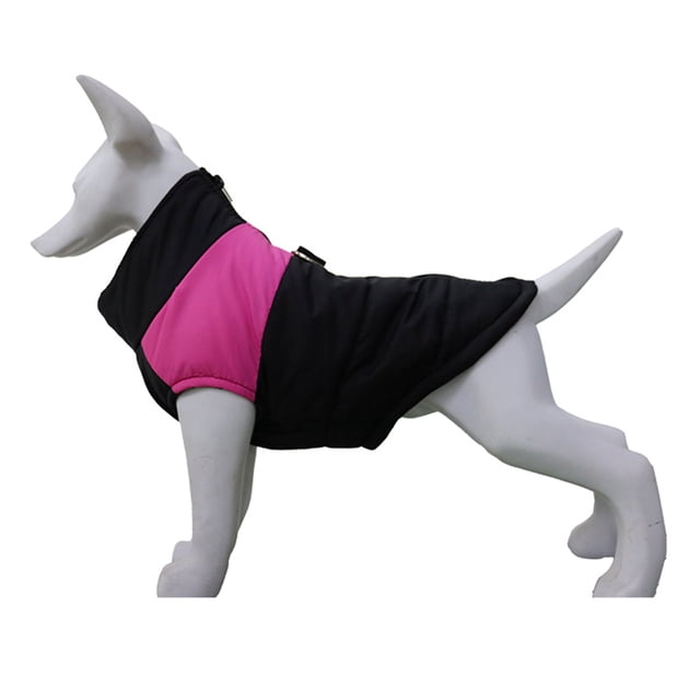 Chaleco deportivo para perro - Chaleco con correa con anilla en D - Suéter cálido para perros pequeños con forro de algodón PP y cierre de velcro - Ropa para perros pequeños, medianos y grandes