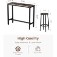thumbnail image 4 of ZXNYH Dining Table Set, 39.4” Rectangle Pub Dining Set Kitchen Table Set Bar Table with Stools, 3-Piece Breakfast Table Set with Metal Frame for Kitchen Dining Room w/ 2 Chairs - White, 4 of 7