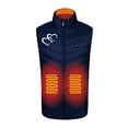 thumbnail image 5 of Lilgiuy Unisex Heated Vest Heart Print Sleeveless Warm Jacket Solid Color Winter Windproof Waterproof Coat with USB Heating Vest for Men and Women, 5 of 5