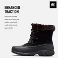 thumbnail image 3 of Botas Snow Angel de Sorel para mujer, color negro, con cordones, para invierno, 3 of 6