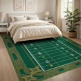 thumbnail image 3 of ODIKA 8'x10' Washable Area Rug Durable, Non-Slip Gridiron Field With Interlocking Star Motif Border Texas Football Refined for Living Room, Under Sectional, Family, 3 of 7