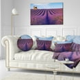 thumbnail image 3 of Designart Purple Lavender Field - Landscape Photography Throw Pillow - 12x20, 3 of 5