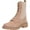 Sesame, variant on Lydell Sesame Block Heel Round Toe Lace Up Combat Ankle Boots (Sesame, 10.5)