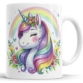 thumbnail image 2 of Taza de Cerámica Para Café Unicornio Floral y Arcoíris Genérico Bob ESPONJA, 2 of 2