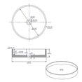 thumbnail image 2 of Pemberly Row 17" Round Solid Concrete Gray Matte Above Mount Bathroom Sink, 2 of 5