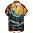 thumbnail image 3 of ZCFZJW Mens Hawaiian Floral Shirts Tropical Button Down Shirt Summer Beach Shirt Big and Tall Regular Fit Casual Short Sleeve Graphic Tees Tops Multicolor#13 XXXXL, 3 of 3