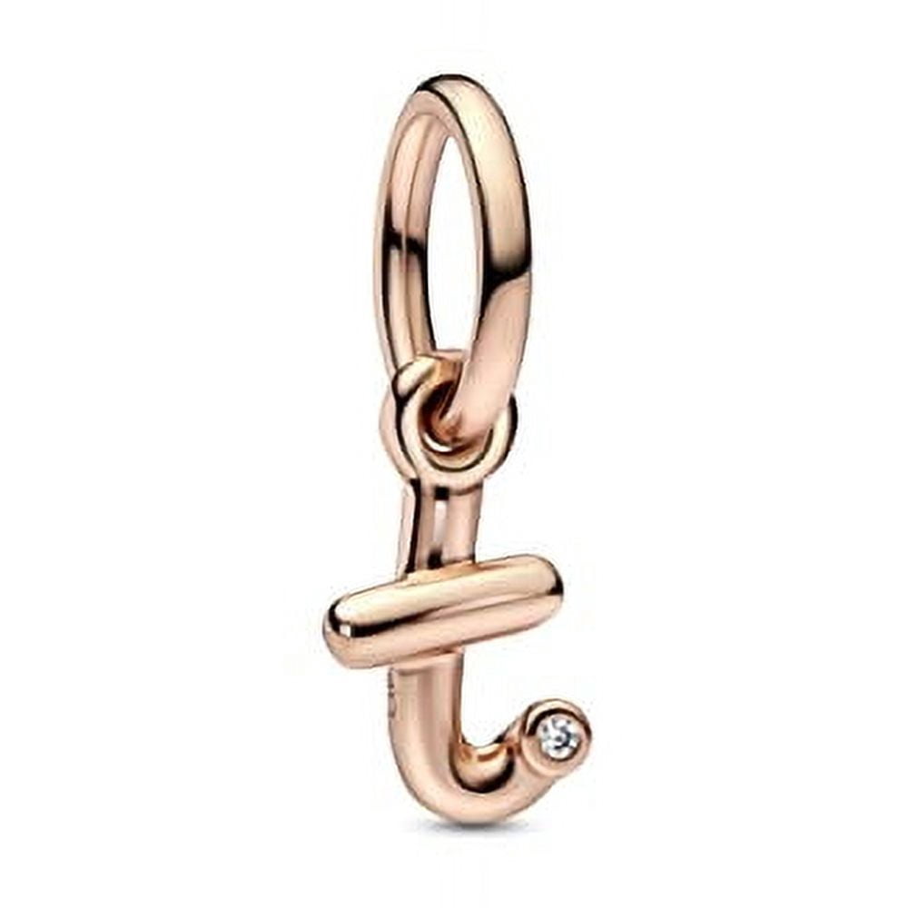 Pandora Letter T Script Alphabet Dangle Charm