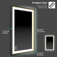 thumbnail image 3 of SESSLIFE Bathroom Mirror for Vanity, Led Vanity Mirror with Frame, Touchable Makeup Memory Mirror, Fog Free & IP44 Waterproof, Wall Mirror for Bathroom, TE450, 3 of 10