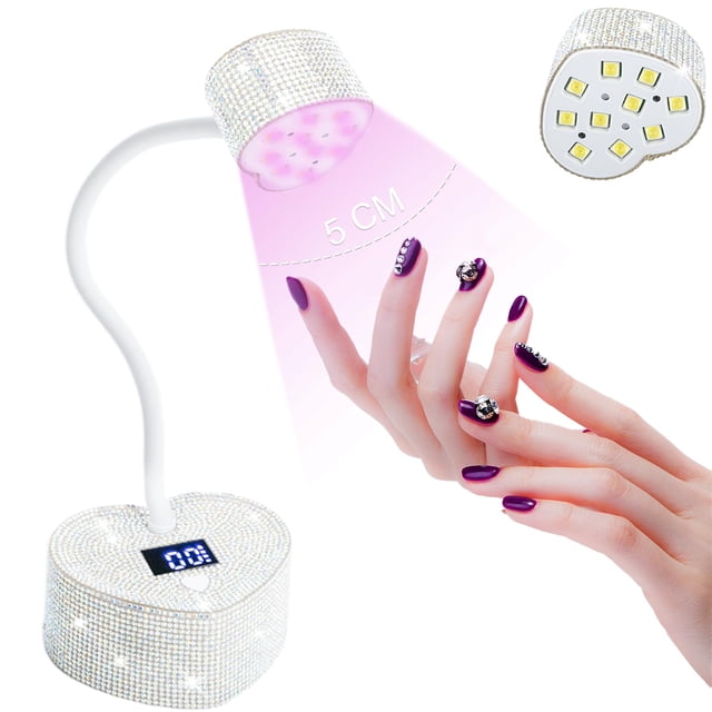 Lámpara de uñas UV ONXE de 30 W recargable, inalámbrica, con 2 temporizadores, plateada