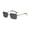 Black, variant on Rimless Square Sunglasses With Curved Alloy Temples Fashion Trendy Street Eyewear For Driving Travel Summer Outdoor High Clarity Lenses UV Protection