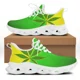 thumbnail image 1 of Zapatos planos con estampado 3D de hojas de marihuana verde para hombre, zapatillas informales de malla con cordones para otoño/primavera, talla grande 47 48, 1 of 6