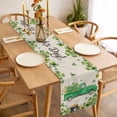 thumbnail image 3 of St. Patrick's Day Table Runner - 108 Inch Long, Kitchen Dining Table Runner Dresser Scarves, Green Truck Lucky Shamrocks Flags Retro Farmhouse Decor for Coffee Tables Wedding Party Banquet, 3 of 8