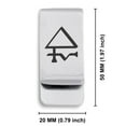 thumbnail image 2 of Stainless Steel Sulfur Alchemy Symbol Classic Slim Money Clip Credit Card Holder, 2 of 2