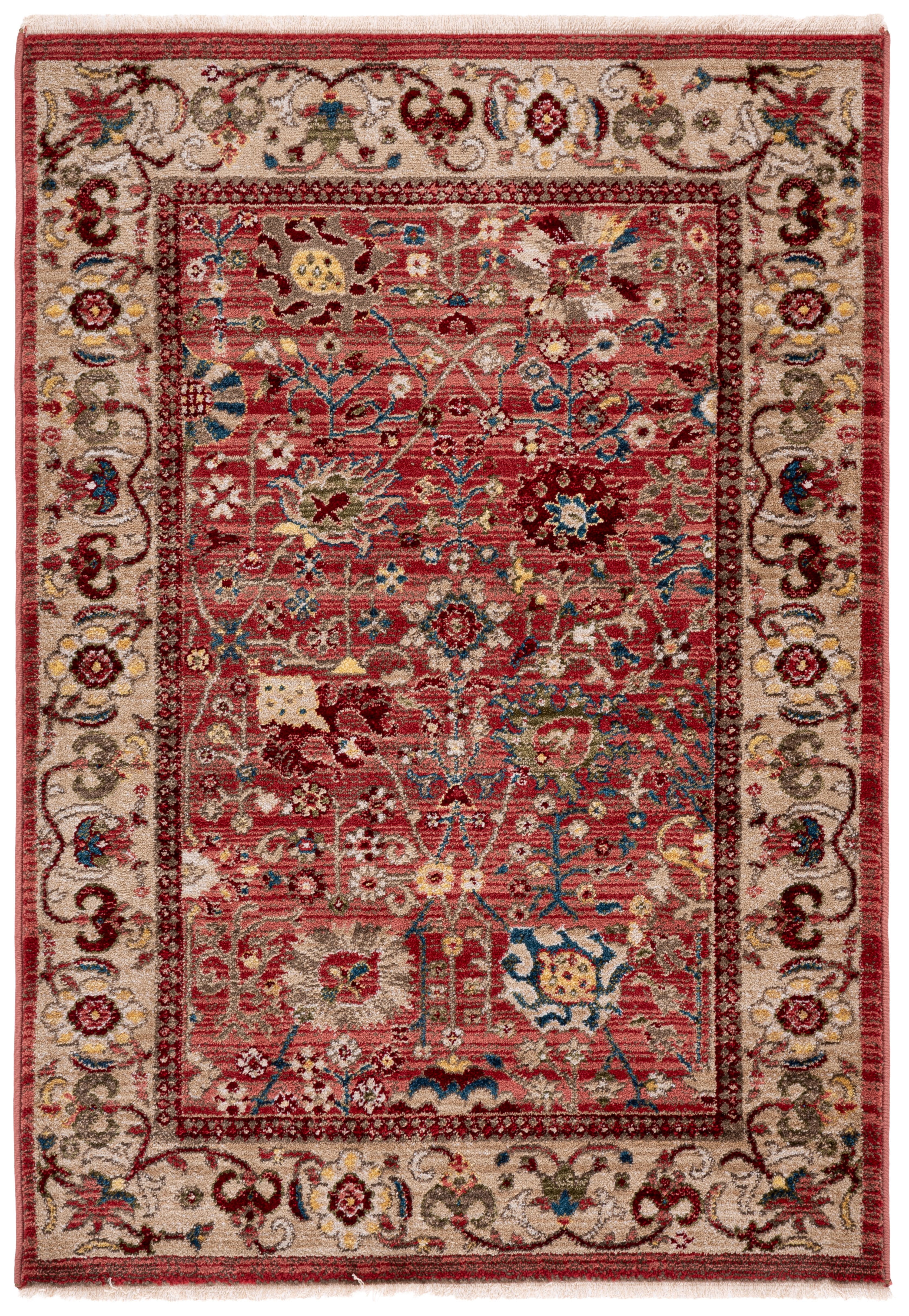 Safavieh Kashan Vaska Oriental Area Rug, Red/Beige, 4' x 6