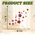 thumbnail image 2 of CCOCC Mirror Stickers,Elegant Floral Designs Bedroom Mirror,Reflective Mirror Finish Wall Decor Living Room,Red, 2 of 7