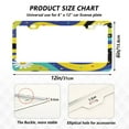 thumbnail image 3 of 2-Pack Aluminum License Plate Frame with 2 Holes for GM License Plate Cover with Free Screws Daisies on Yellow-blue Background, 3 of 8