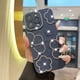 thumbnail image 3 of Funda transparente con diseño de flores y diamantes con baño de purpurina para iPhone 16, 15 Pro Max, 14, 13, 12 y 11, funda de silicona suave a prueba de golpes con brillantes diamantes de imitación, 3 of 5