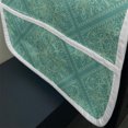thumbnail image 3 of Mandala Microwave Oven Cover, Oriental Swirling Persian Leaf Ceremony Yoga, Water Resistant Organizer with Pockets for Kitchen, 36" x 12", Teal Mint Green, by Ambesonne, 3 of 4