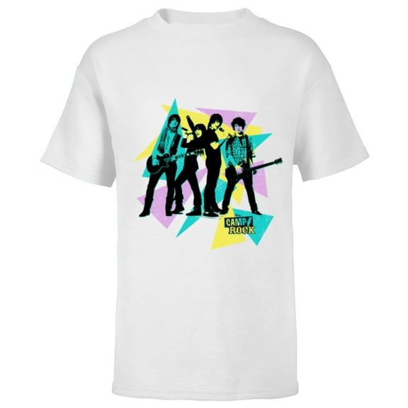 Disney Channel Camp Rock Mitchie Torres and Connect 3 - Short Sleeve T-Shirt for Kids - Customized-White