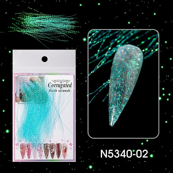 CSEONEP Big Deals Items,Fluorescent Silk Nail Color Line Manicure Silk Nail Decoration Flash Silk