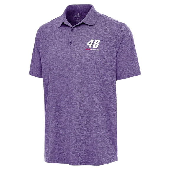 Men's Antigua  Heather Purple Alex Bowman Par 3 Polo
