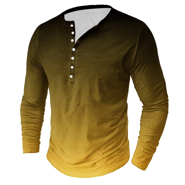 AherBiu Plus Size Men's Long Sleeve Shirts Stretch Quick-Drying Athletic Button T-Shirts Graphic Sweatshirts Crewneck Tees