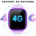 thumbnail image 6 of TOPCHANCES 4G Kids Smart Watch for Boys Girls, 1.4" Touch Screen Smartwatch with GPS Tracker, IP67 Waterproof Smart Phone Watch, Purple, 6 of 11