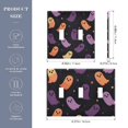 thumbnail image 2 of Yayeee Toggle Light Switch Wall Plate 3-Gang 6.37"x4.48" Decorative Outlet Cover, Halloween Purple Ghosts, 2 of 7